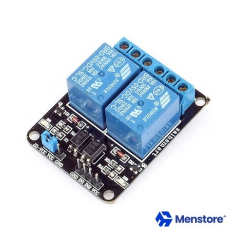 2 Channel Relay Module with Opto-Isolator Protection (5V DC)