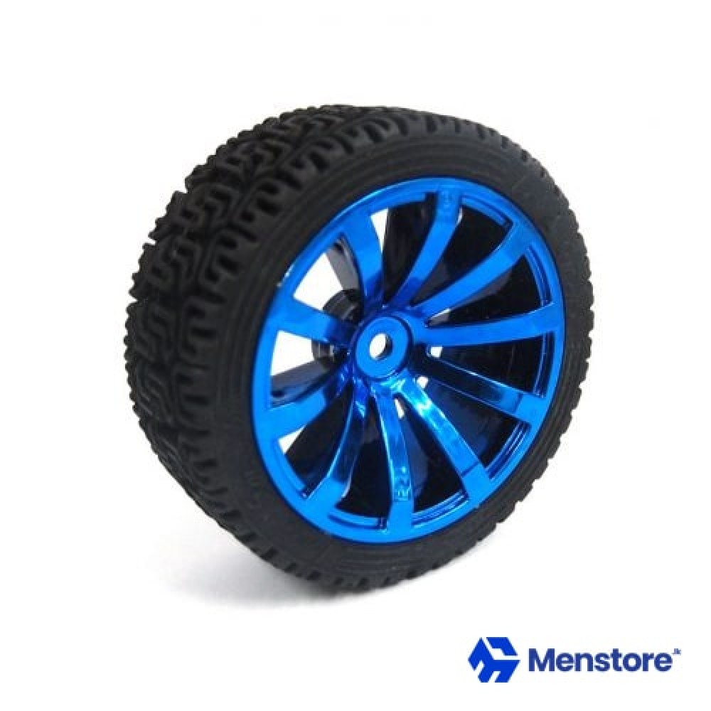 65mm Rubber Tire With Sponge Hexagon Hole 1:10