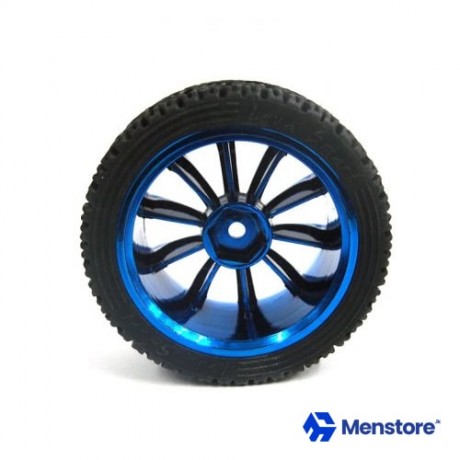 65mm Rubber Tire With Sponge Hexagon Hole 1:10